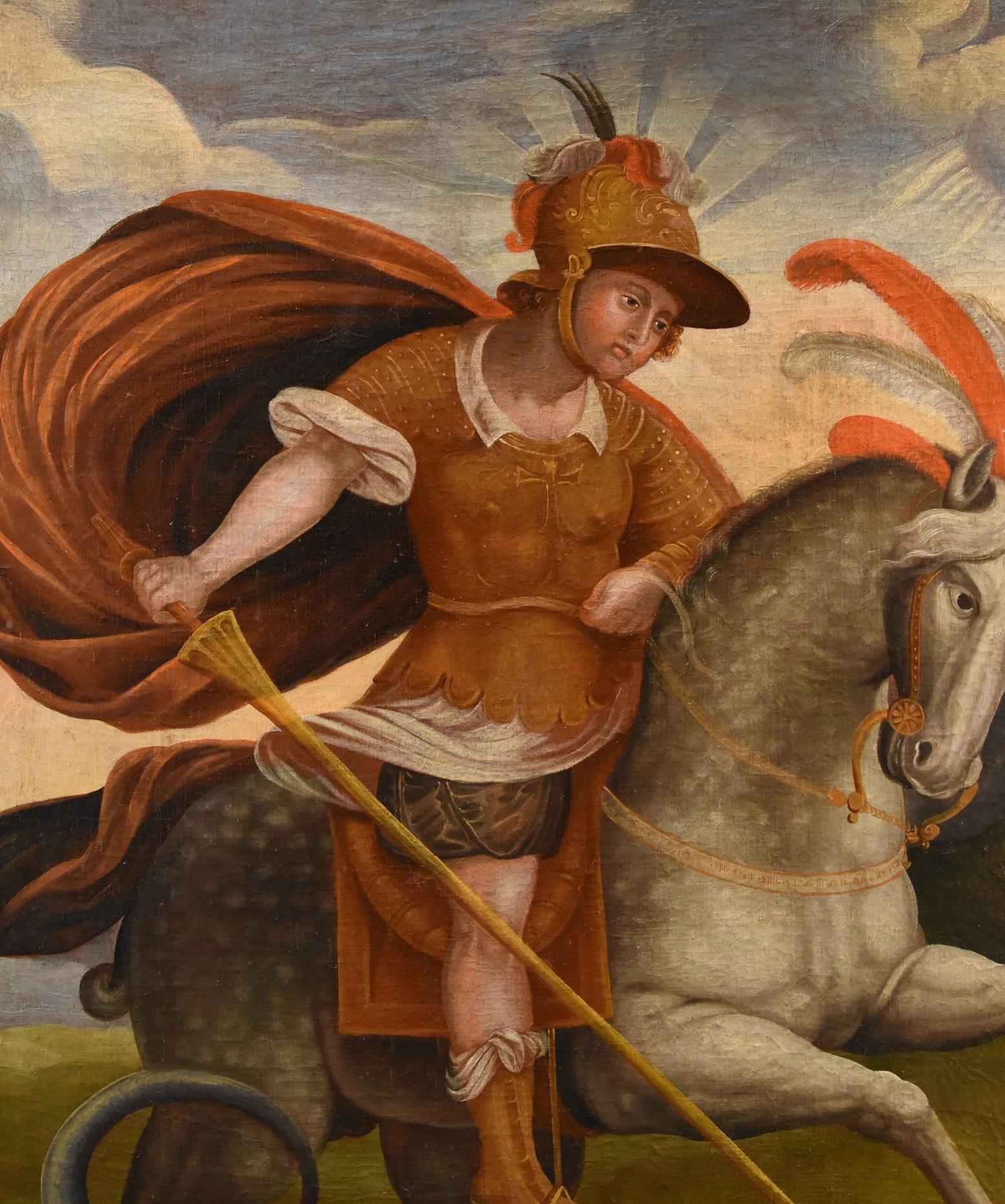Saint George Dragon Alpine Painter 17th Century Paint Oil on canvas Old master 2