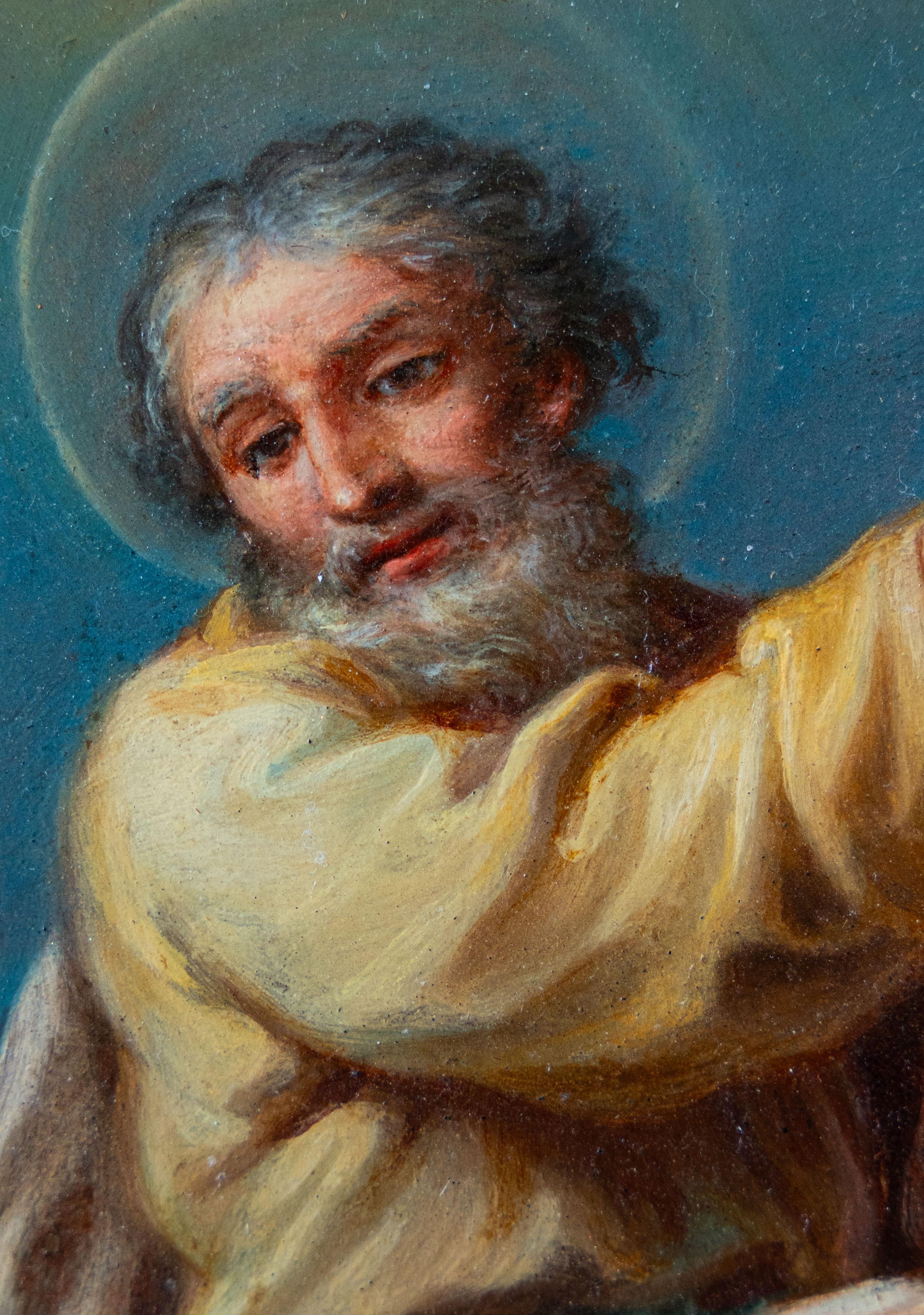 Saint holding a square possibly St Thomas Apostol For Sale 2