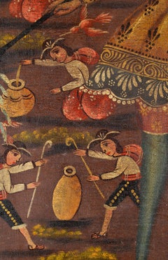 'Saint Isidore the labourer' Oil on canvas. 73 x 63 cm. Cuzko School