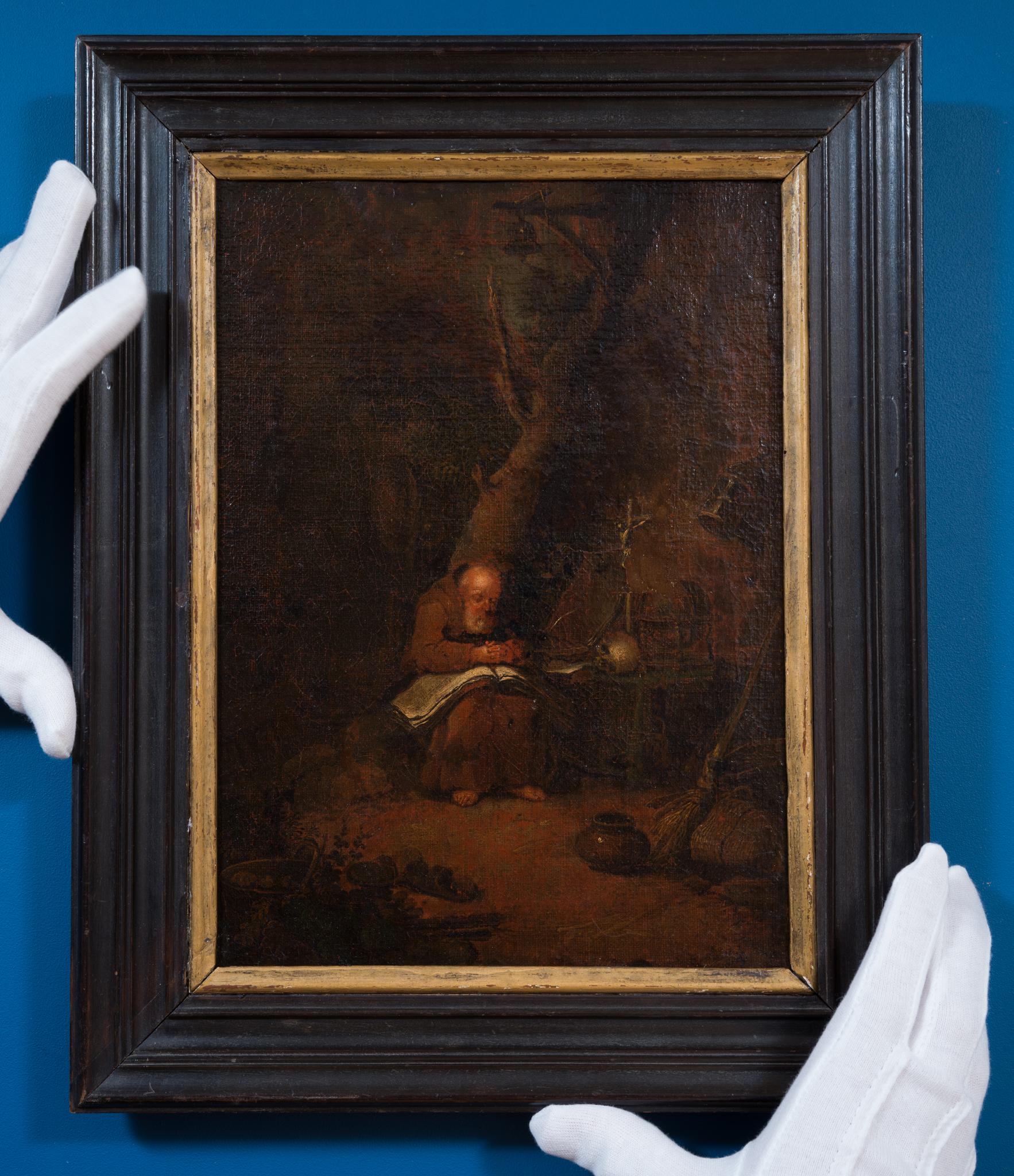 Saint Jerome – Dutch School, 18th Century - Painting by Unknown