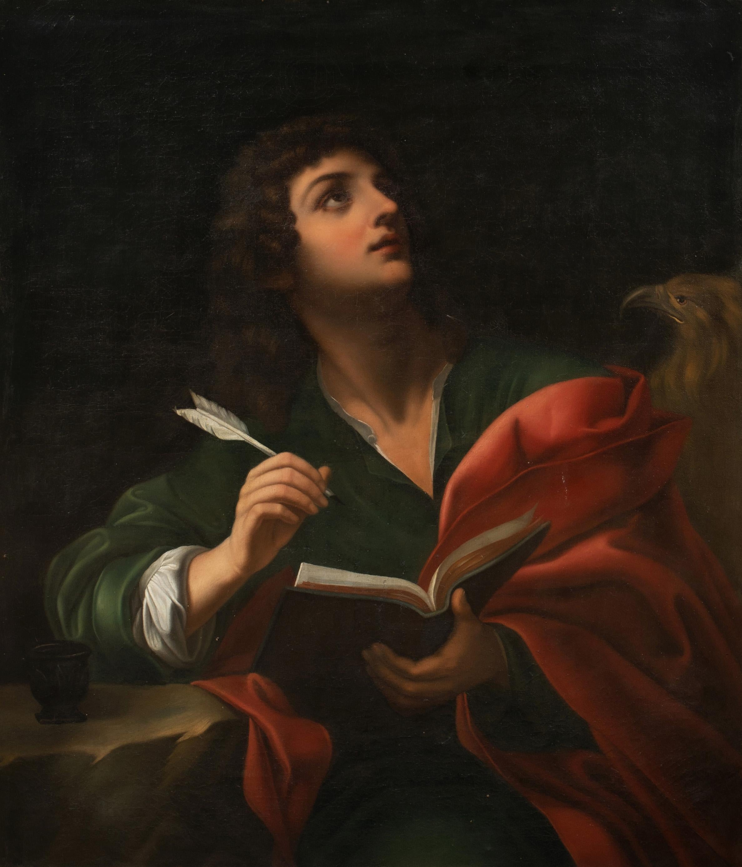 Unknown Portrait Painting - Saint John The Evangelist, 17th Century