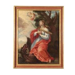 Saint Margaret, Oil on Canvas, 18th Century