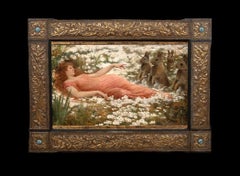 Saint Melangell, Patron Saint & Protector Of Rabbits, 19th Century by John Scott