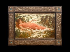 Saint Melangell, Patron Saint & Protector Of Rabbits, 19th Century by John Scott