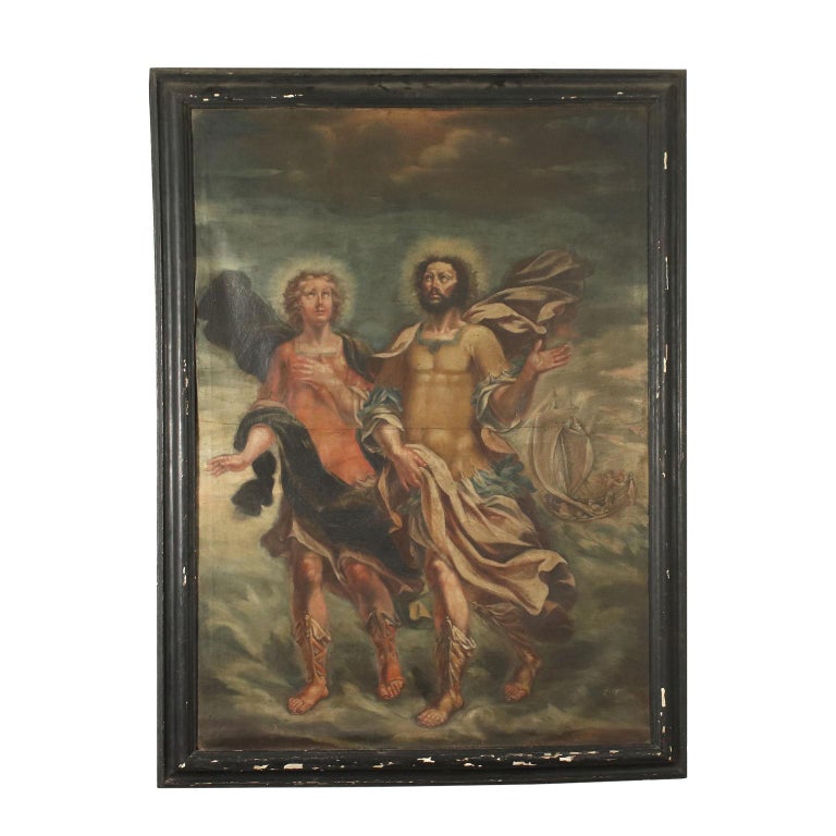 Unknown Figurative Painting - Saint Nazario and Celso Oil On Canvas 17th Century 