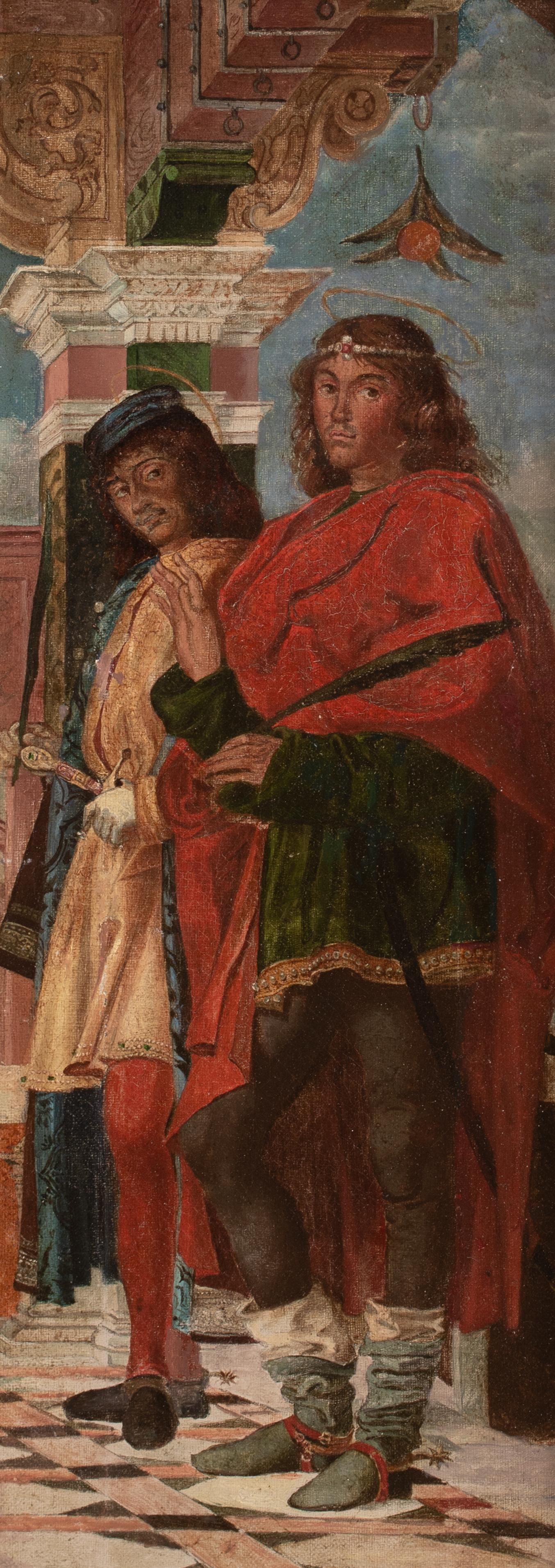 San Nazario e Celso (350 d.C.) dopo Bartolomeo Montagna (1450-1523) - Portrait Painting Arancia di Unknown