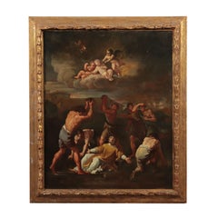 Saint Stephen
s Martyrdom Oil on Canvas Center of Italy 18th Century