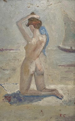 Saint Tropez, Naked Woman At The Beach, Monogram EC