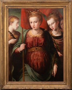 Saint Ursula & Her Attendants, circa 1600  School of Giulio Campi (1502-1572) 