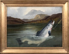 Salmon Fishing, 19th century  by Roland KNIGHT (1879-1921)
