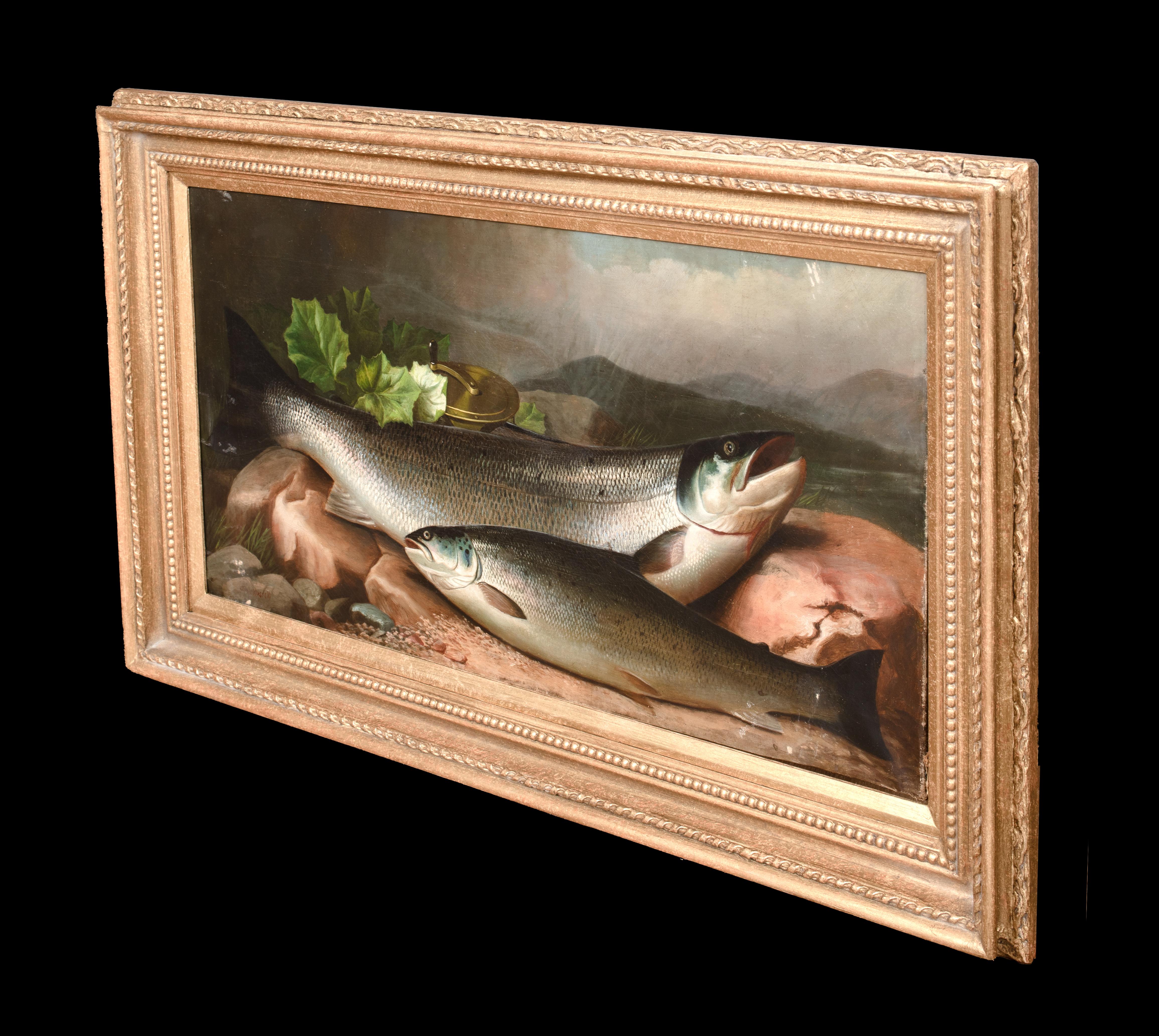 Saumon sur la rive, 19e siècle  par JOHN BUCKNELL RUSSELL (1819-1893) en vente 4