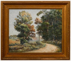 Samuel Bamber (1871-1944) - Huile du début du 20e siècle, Lane en été