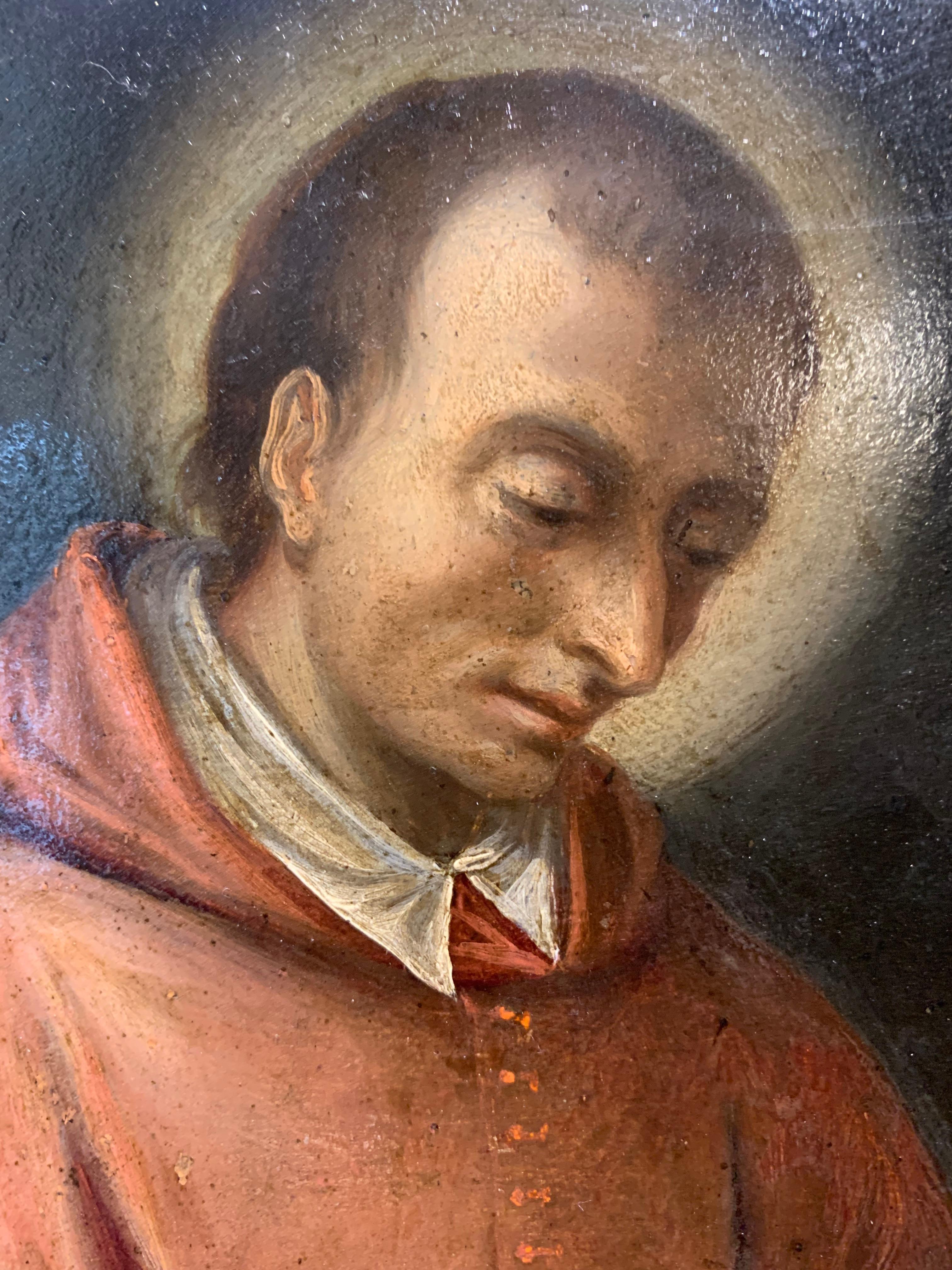 San Carlo Borromeo. Early 17th Century. Painting on Copper. 10