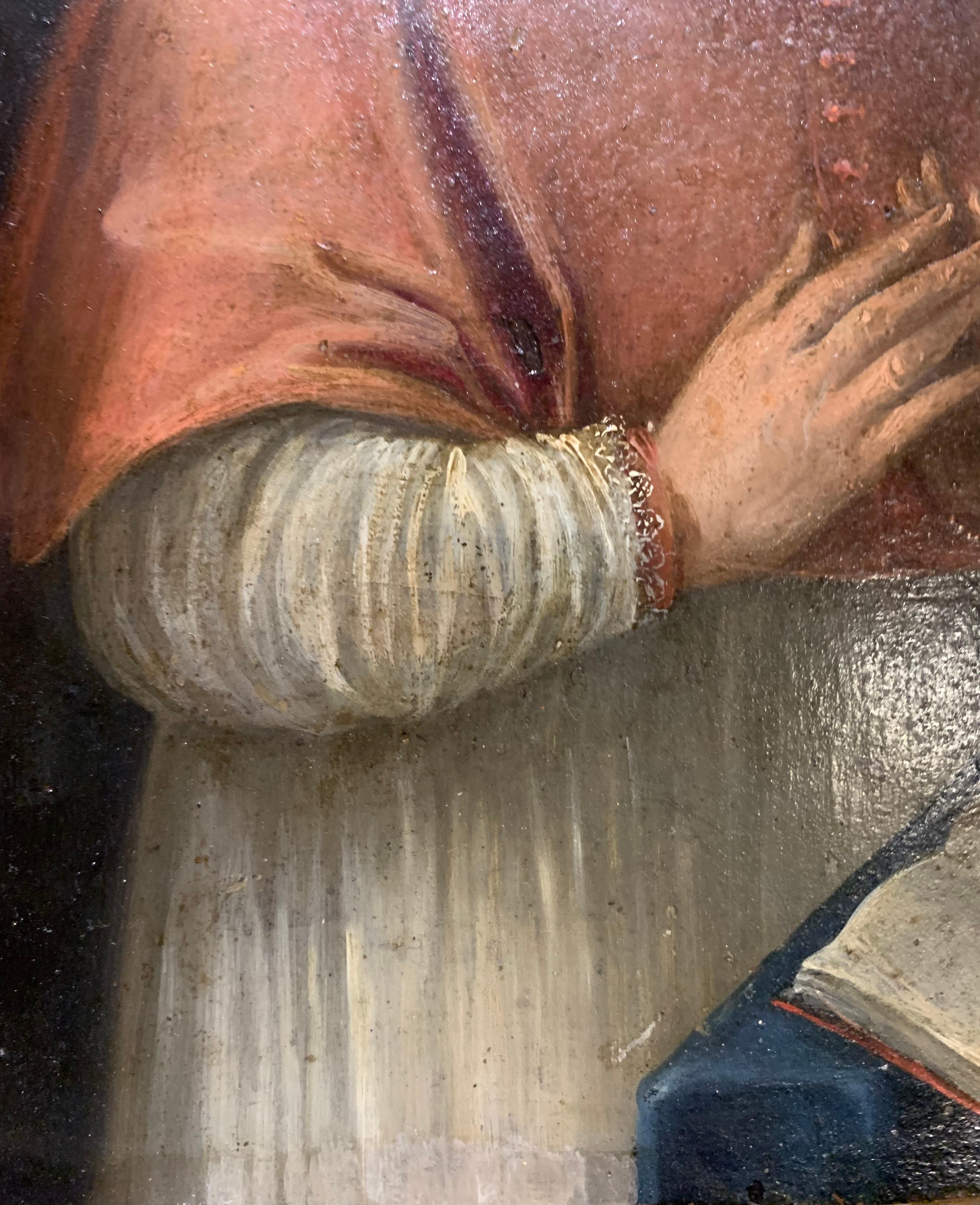 San Carlo Borromeo. Early 17th Century. Painting on Copper. 16