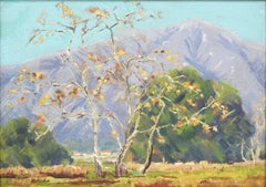 San Gabriel Mountains in Autumn Landscape California School 1930s