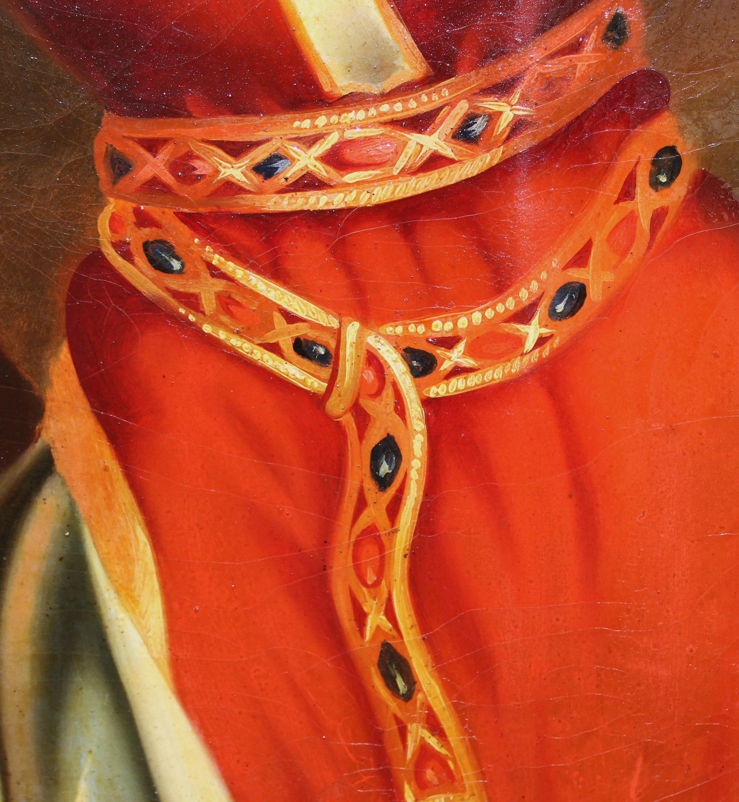 San Luís de Francia - Óleo sobre tela - Siglo XIX-XX For Sale 3