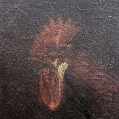 St. Peter and the Rooster Italian School 17th Century Oil Painting on Canvas