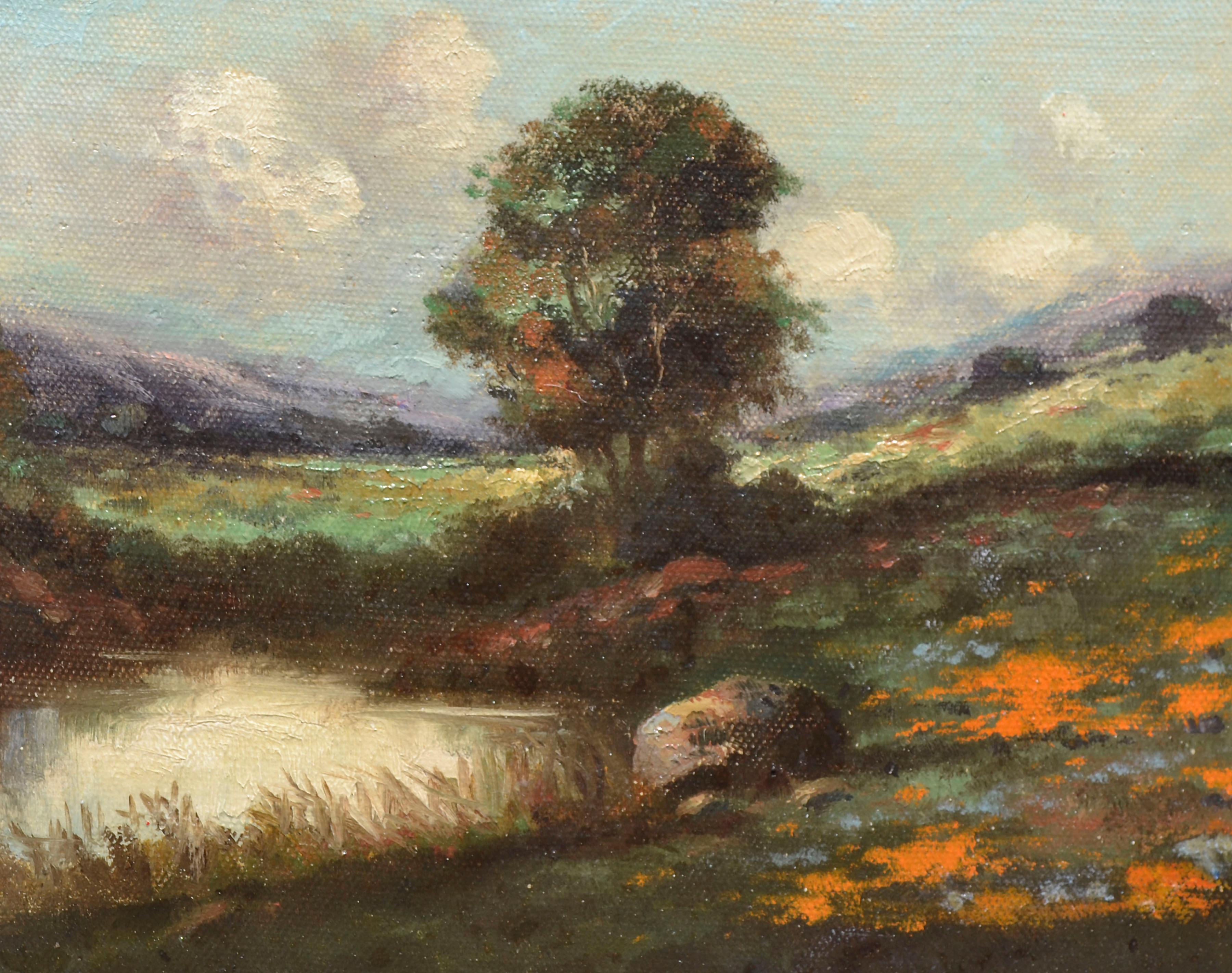 Landscape of San Rafael Looking Toward Mt. Tamalpais - DeTreville - Painting by Unknown