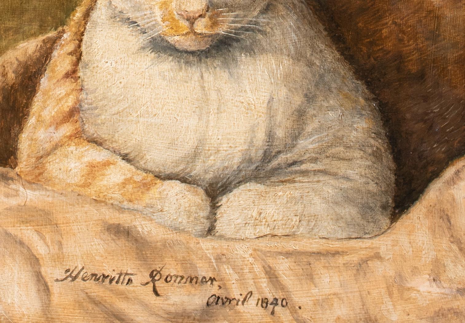 Sans Souci, datiert 1890  von HENRIETTE RONNER (1821-1909)   Porträt aus dem 19. Jahrhundert im Angebot 6