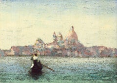 Santa Maria della Salute, Venice - Italian Landscape with Gondola