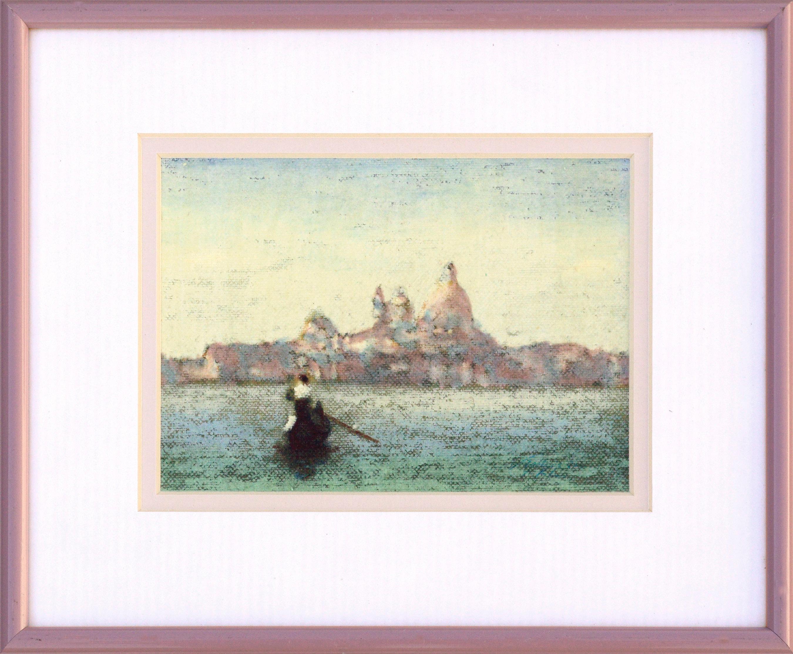 Santa Maria della Salute, Venecia - Paisaje italiano con góndola