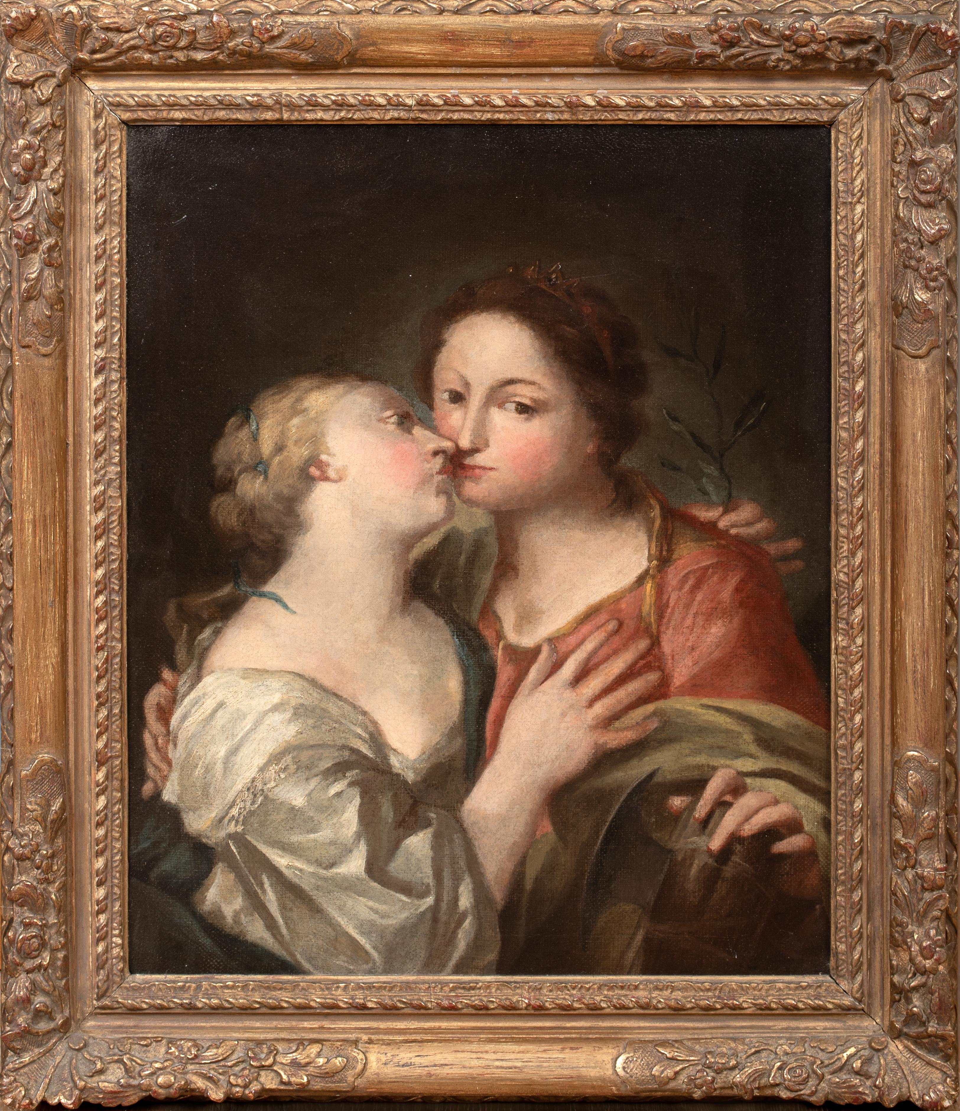 Sappho and Alcaeus Of Lesbos, 17th Century Italian School Large 17th Century