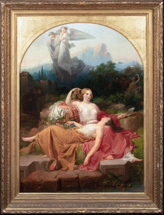 Sappho and Alcaeus Of Lesbos, 19th Century Pre-Raphaelite School