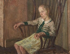 Sarah Hollebone (1932-2022) - 20th Century Oil, Girl in the Rocking Chair
