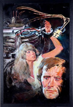 Vintage "Saturn 3" Preliminary Poster Maquette for Sci-Fi Film