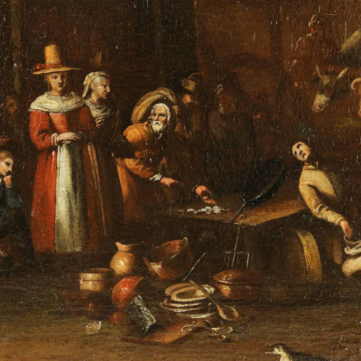 Scenes of Farmer Lives Oil on Canvas 17th-18th Century 1