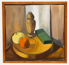 Schaeffer - 1931 Oil, Still Life with Orange and Apple