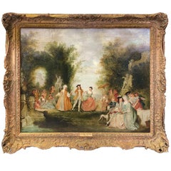 School of Jean-Antoine Watteau Fête Champêtre dans un Parc 