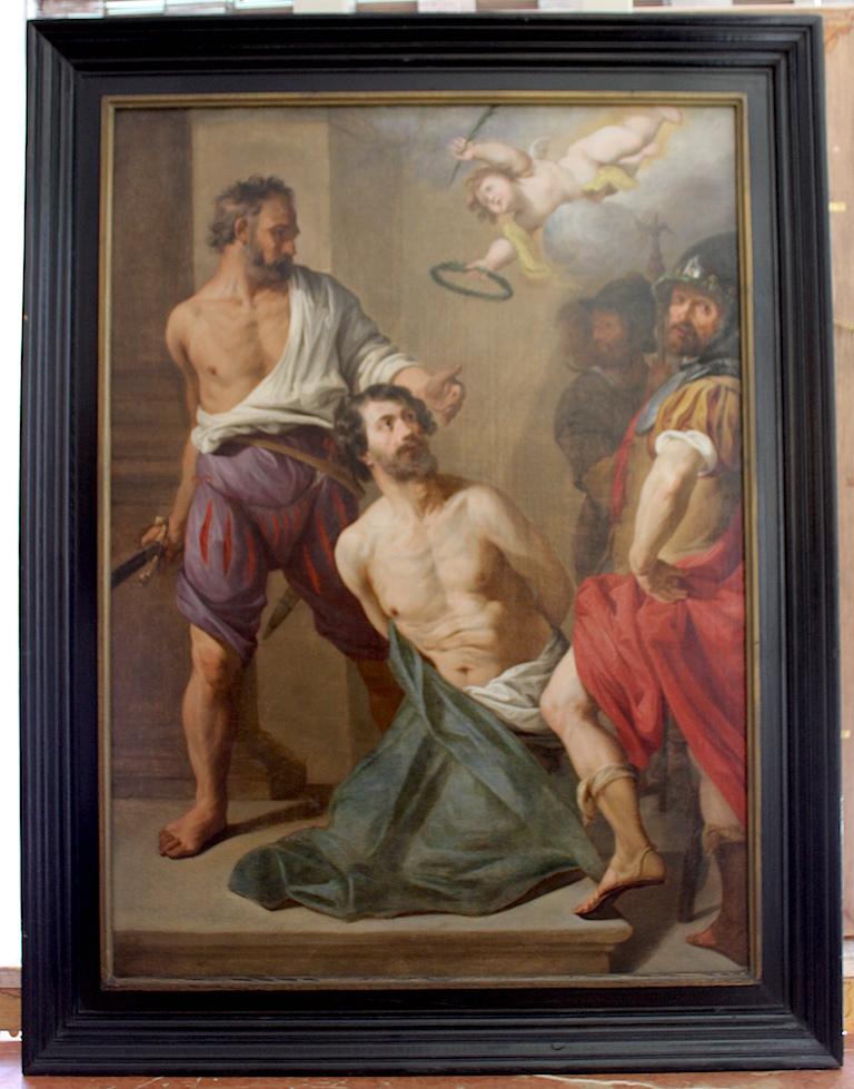 School of Liege, Das Martyrium des heiligen Paul, ein religiöses Porträt (Alte Meister), Painting, von Unknown