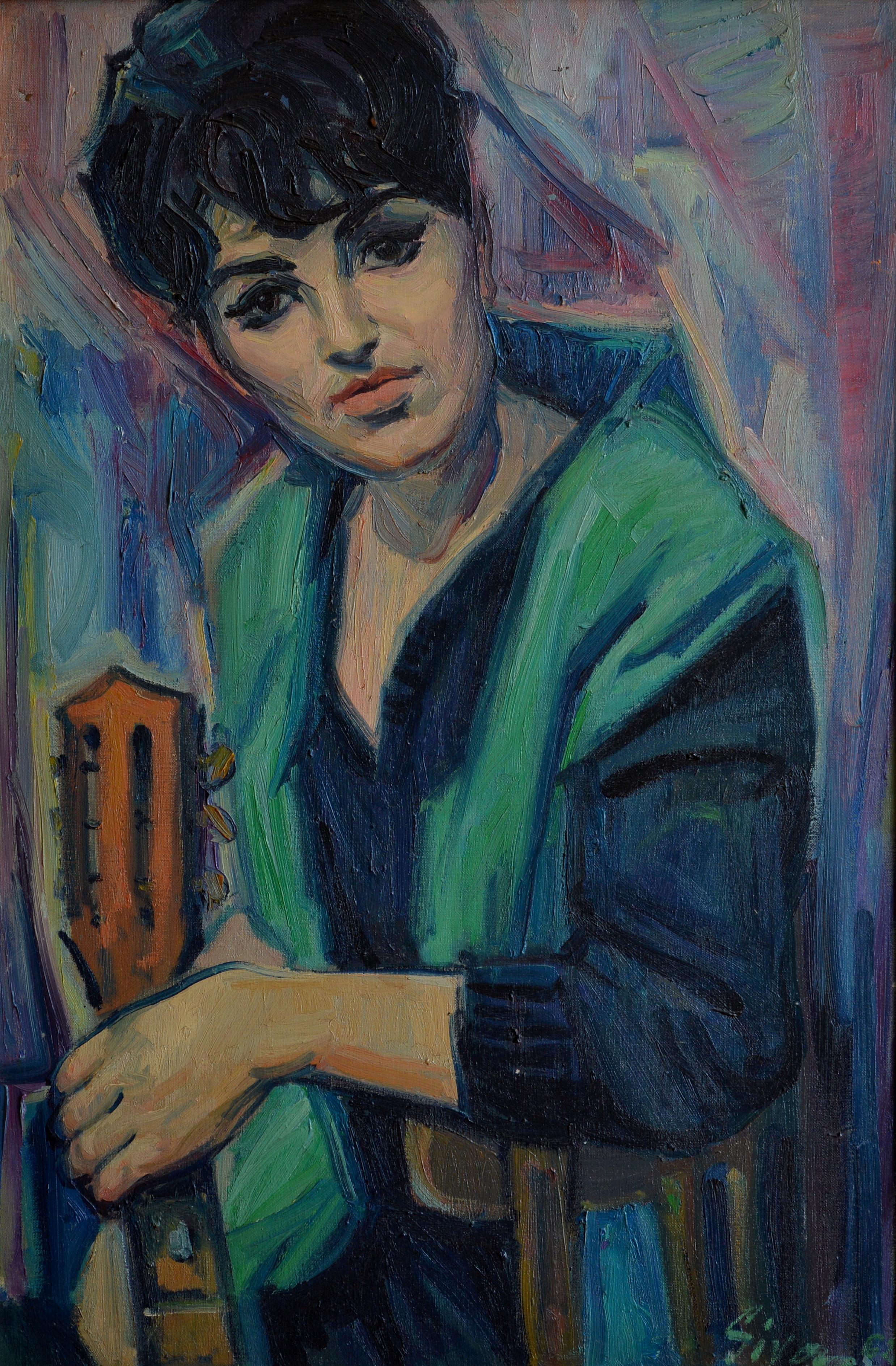 Escuela de París, Bárbara, Óleo sobre lienzo, años 50 en venta 1