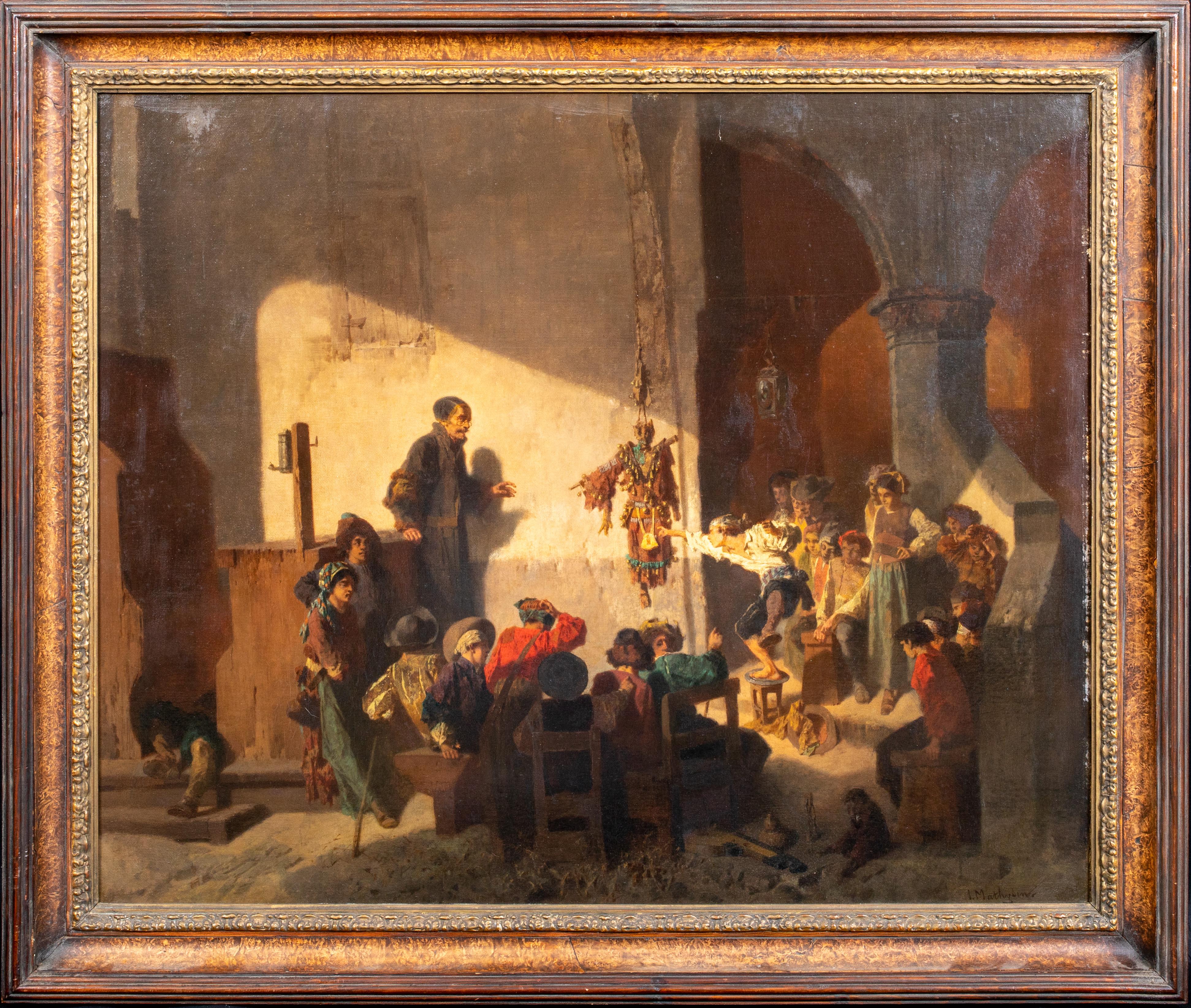 School Of Thieves, 19th Century - Painting by Unknown