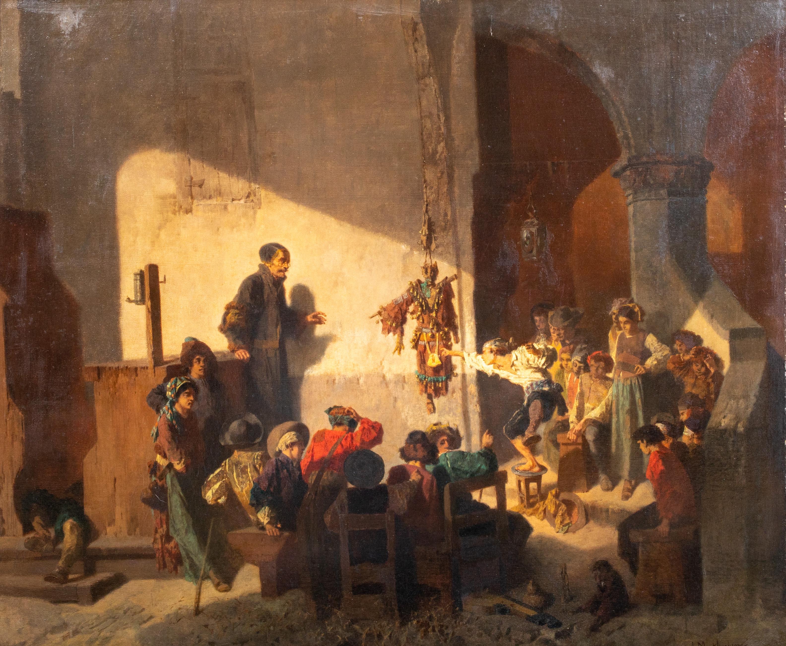 Unknown Portrait Painting - School Of Thieves, 19th Century