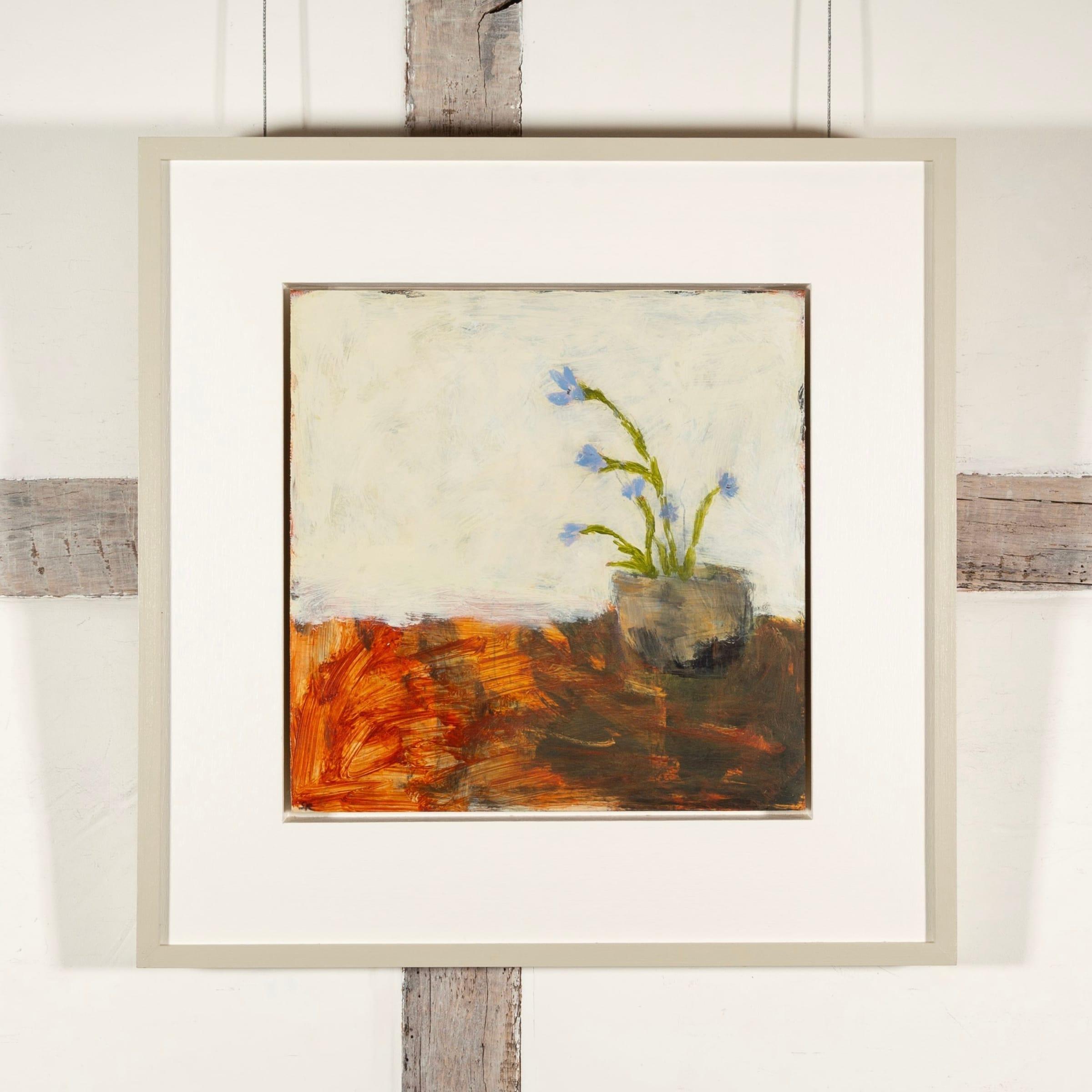 Scilla en primavera, pintura al óleo sobre tabla de Stephanie Richards, 2024 en venta 1