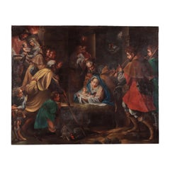 Scope Of Camillo Procaccini Oil On Canvas, Adoration of the Shepherds