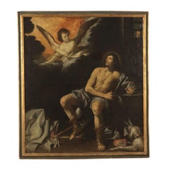 Antique Scope Of Lorenzo Lippi, Saint Rocco Confronted By The Angel