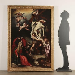 Scope Of Luca Giordano Oil On Canvas 17th Century, The Deposition Of Christ