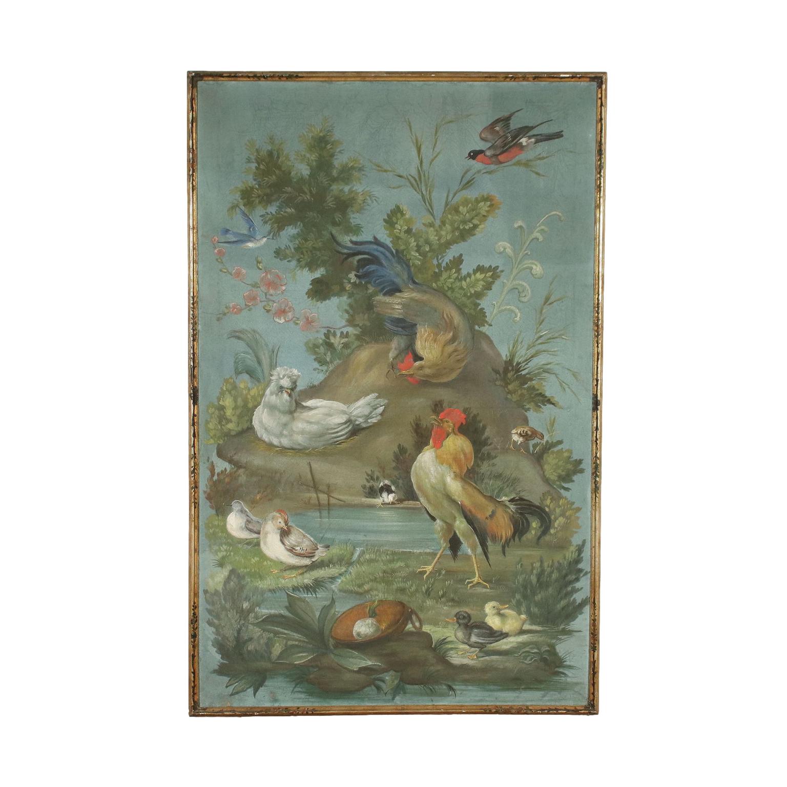 Unknown Landscape Painting - Scope Of Vittorio Ranieri, Landscape With Birds And Game