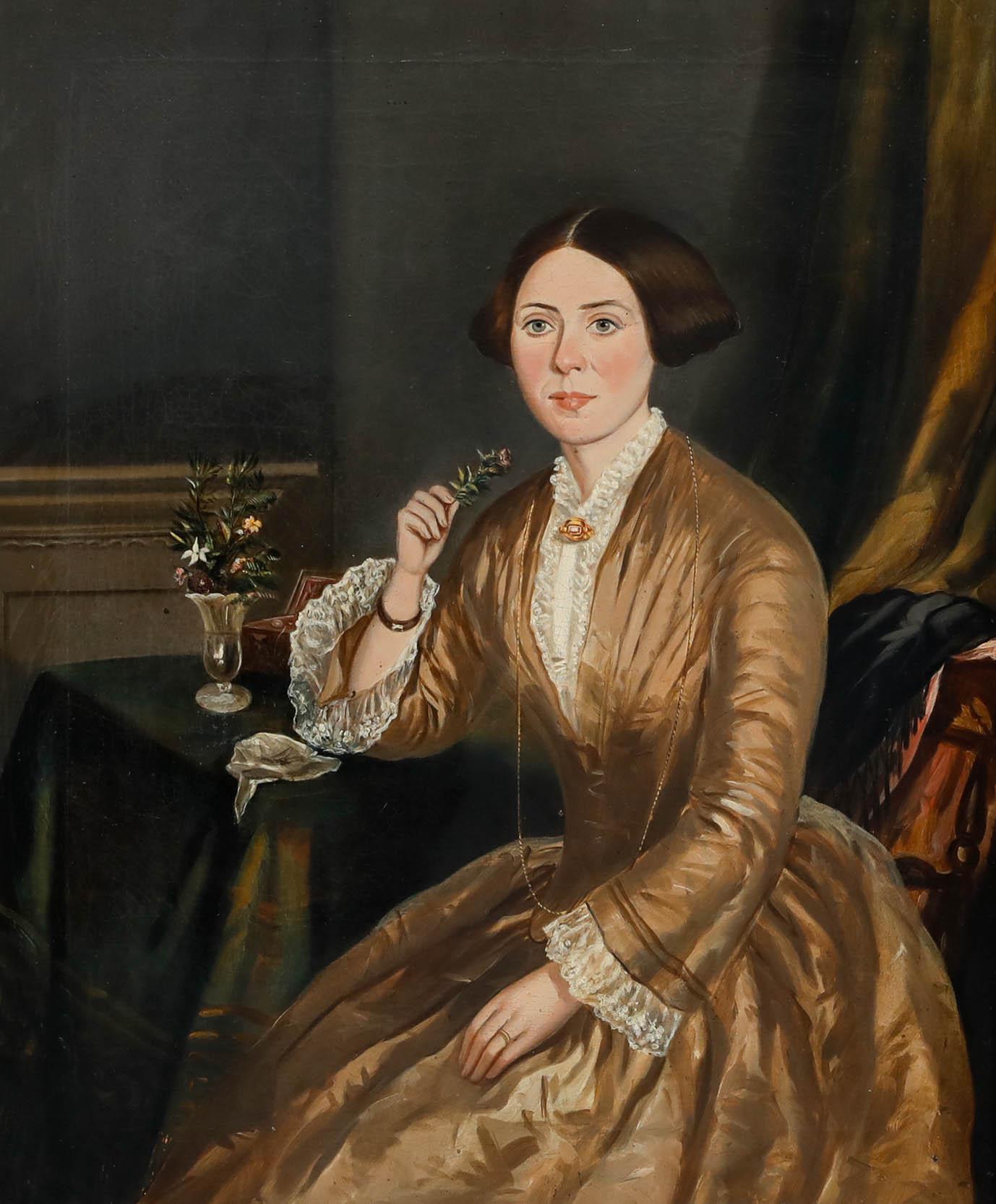 Scottish School 19th Century Oil - Lady of The House - Painting by Unknown