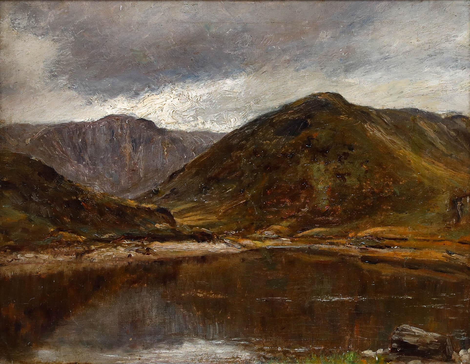 Scottish School  19th Century Oil - The Highland Loch - Painting by Unknown