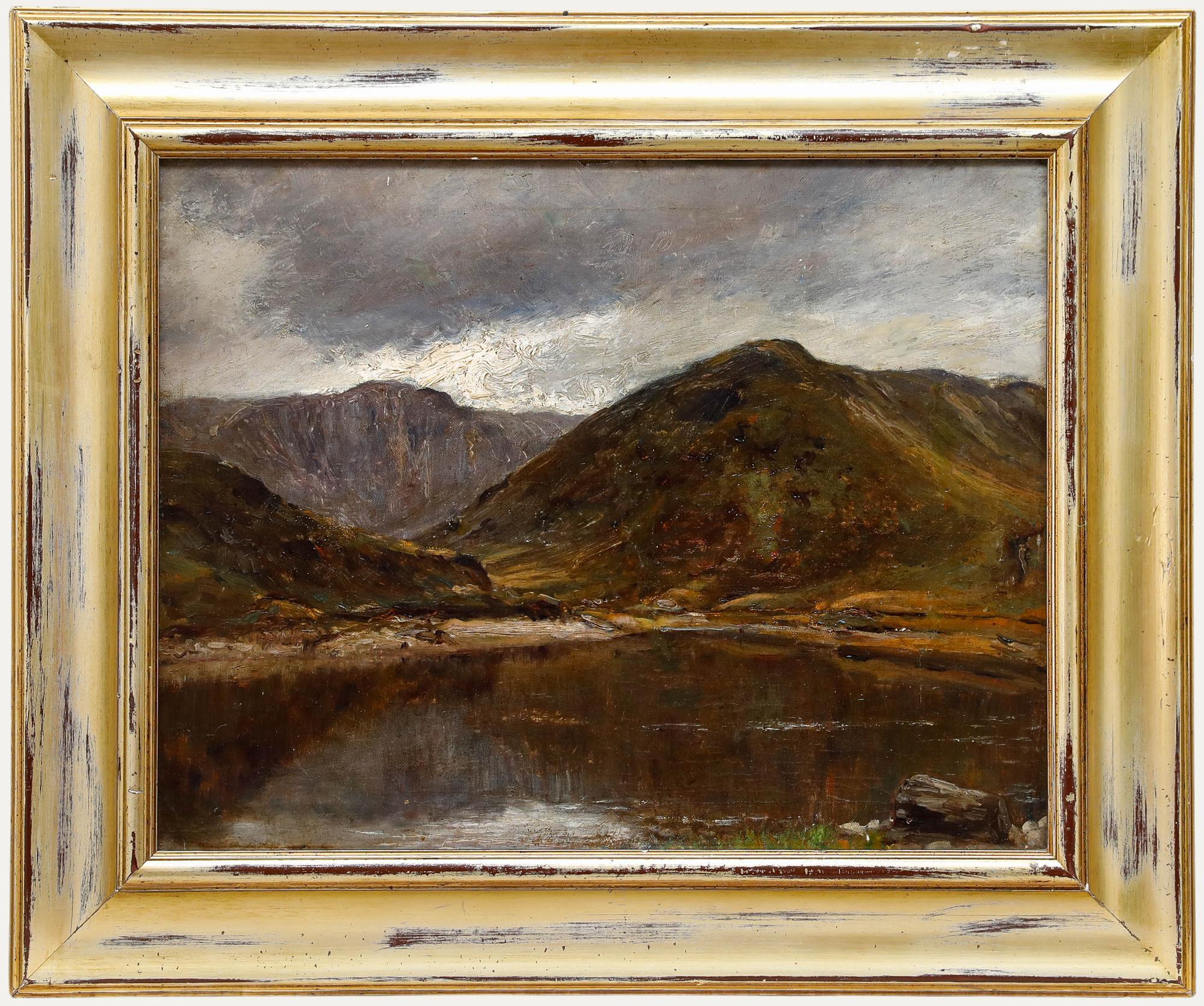 Unknown Landscape Painting - Scottish School  19th Century Oil - The Highland Loch