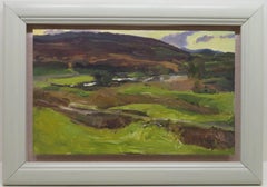 SCOTTISH SCHOOL Late 20th Century original IMPRESSIONIST HIGHLAND LANDSCAPE
