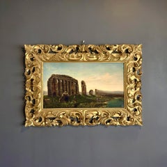 Roman School: Large View of the Claudian Aqueduct, Grand Tour, circa 1840