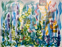 Jardín marino, pintura acrílica sobre papel de Caren Furbeyre, 2023