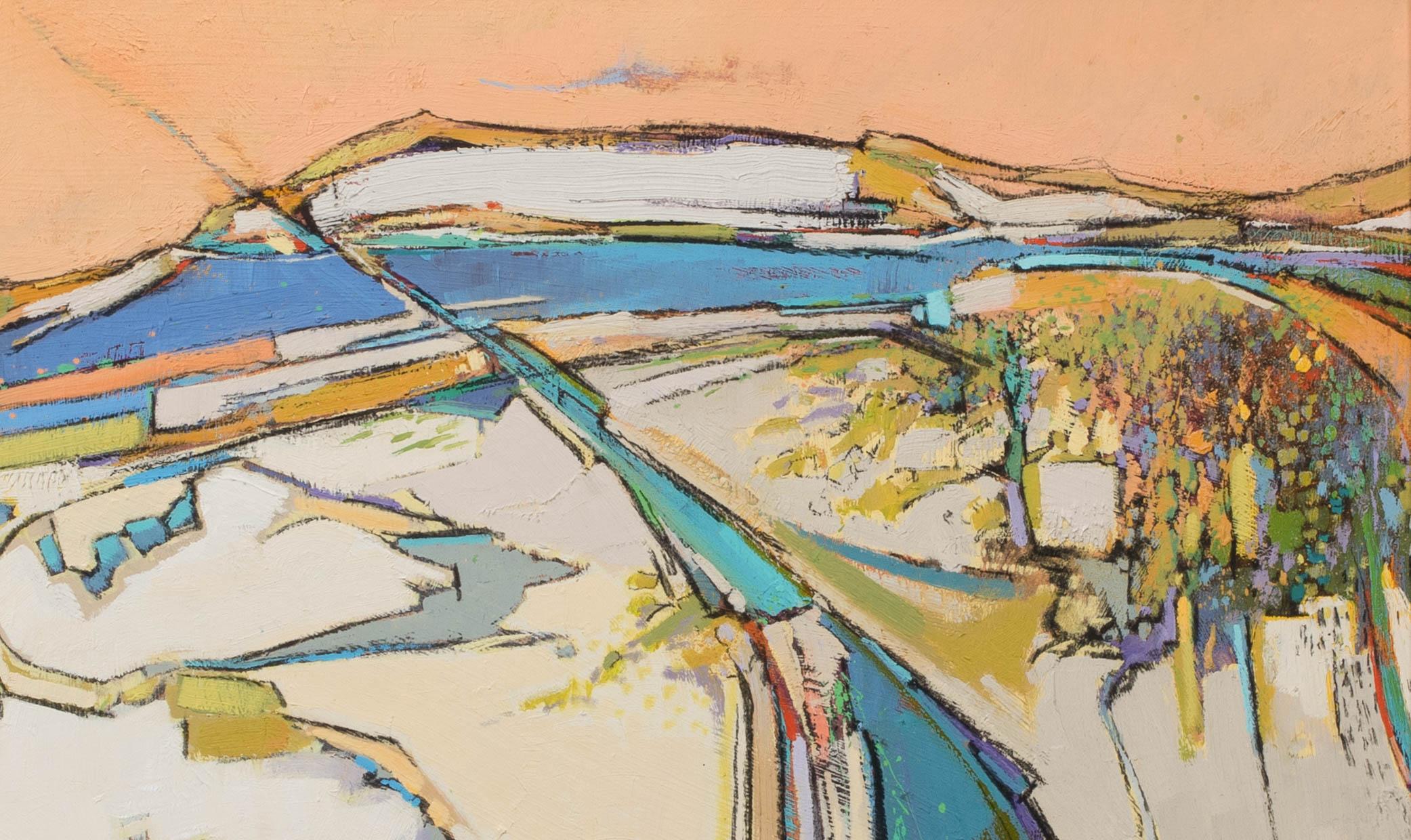 Sea & Sand Dunes, Cornwall. 20th Century  by DANIEL COLE (British Contemporary)  For Sale 1