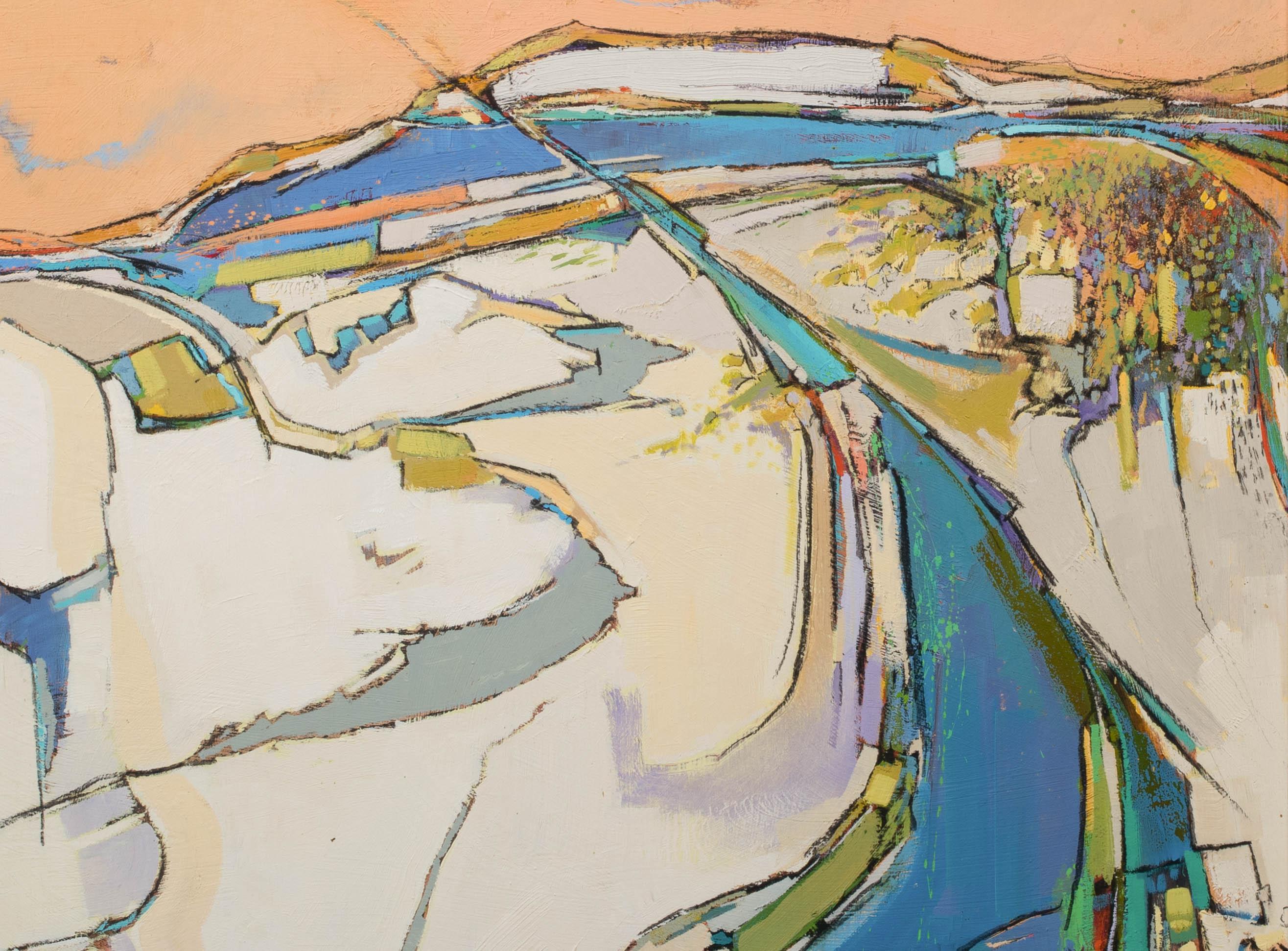 Sea & Sand Dunes, Cornwall. 20th Century  by DANIEL COLE (British Contemporary)  For Sale 2