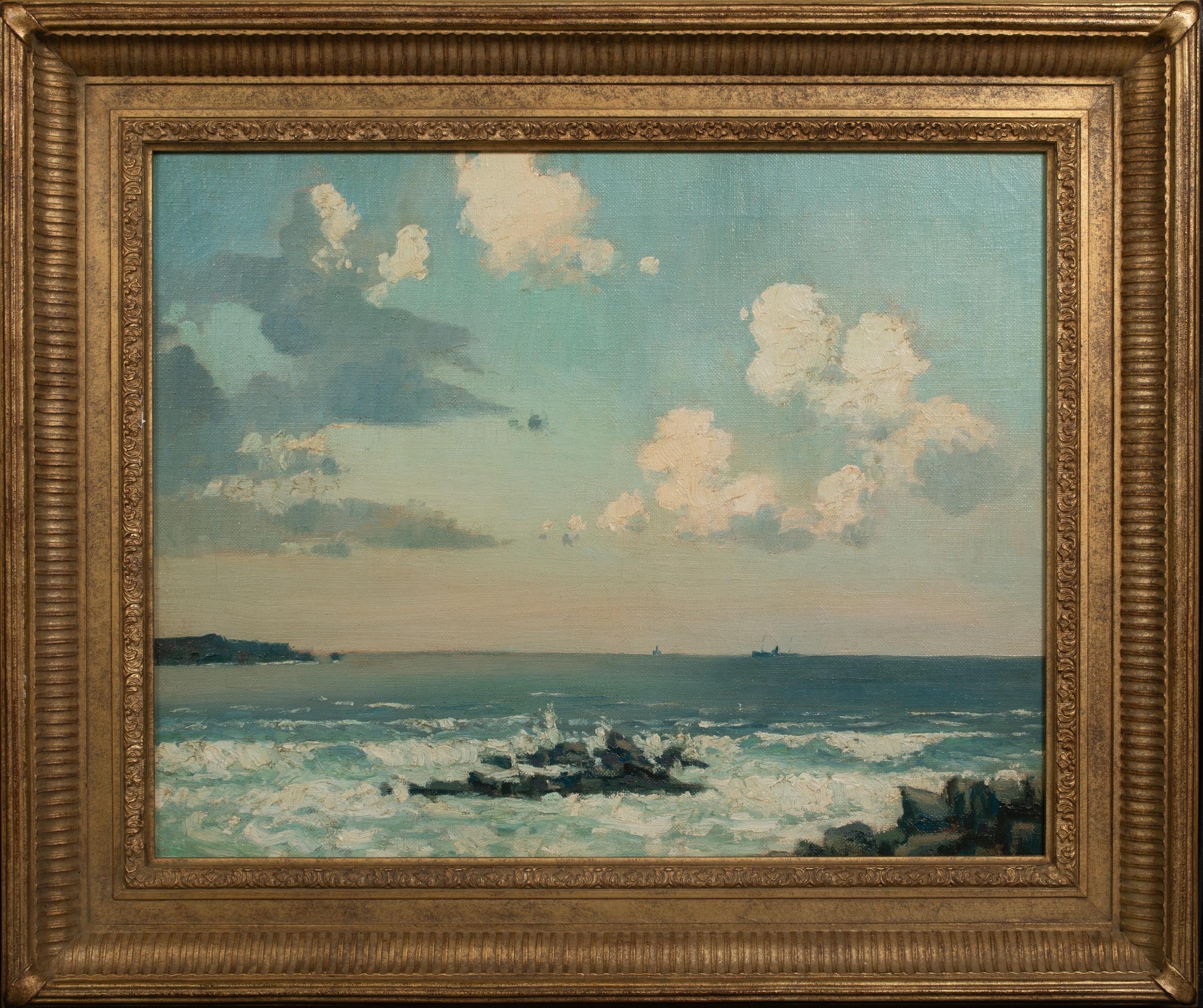 Paysage marin, 19e siècle  Attribué à William Page Atkinson WELLS (1872-1923) - Painting de Unknown